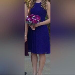 Elegant Purple Sleeveless Dress